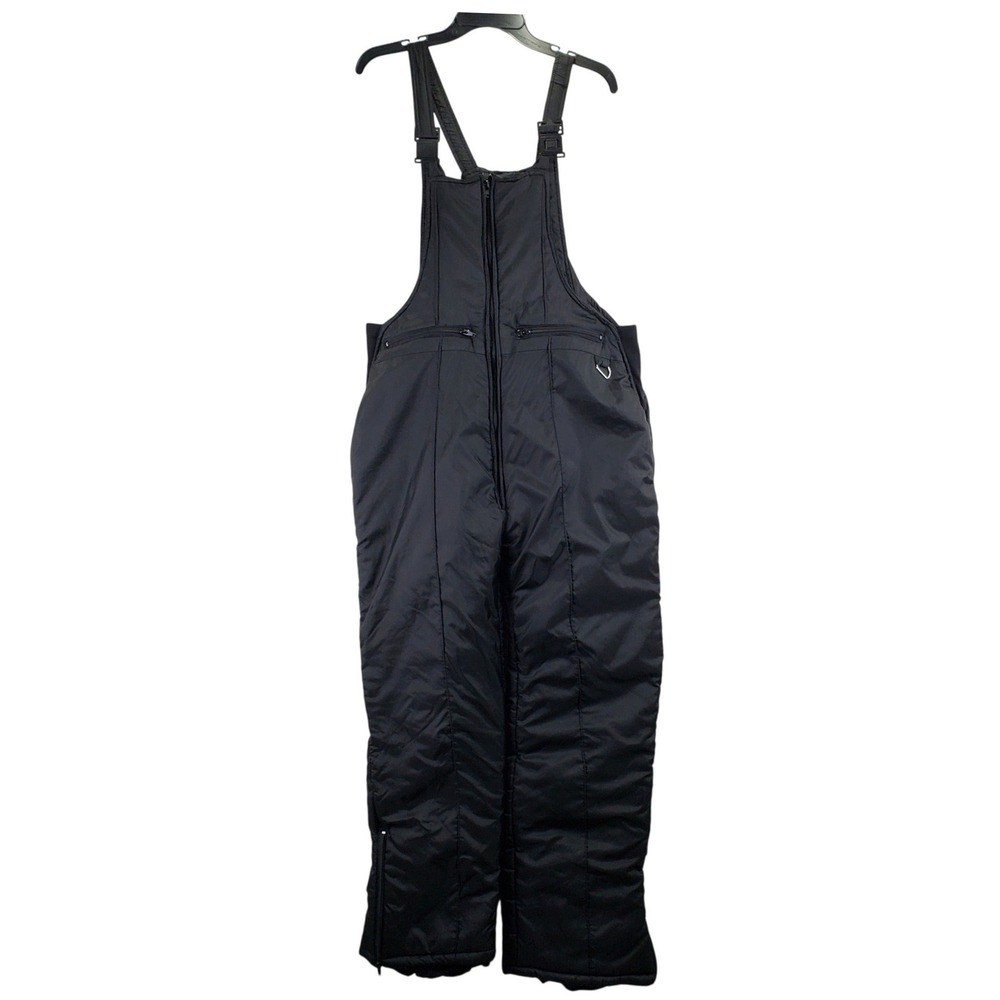 Vintage Swiss Alps Insulated Snow Bib Overalls Mens XXL Black Ski Snowboard